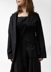 Deconstructed Corset Zip Front Blazer Jacket - December Thieves