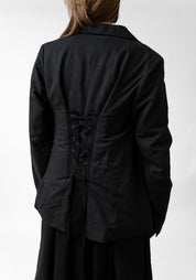 Deconstructed Corset Zip Front Blazer Jacket - December Thieves