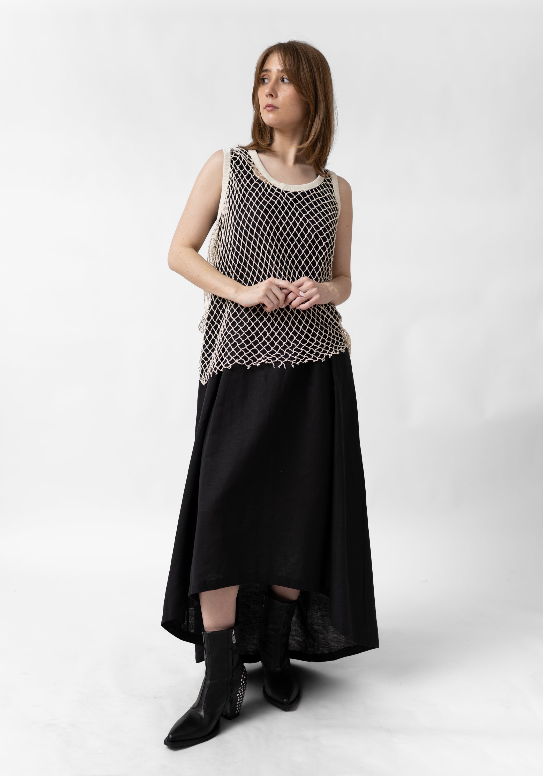 Asymmetric Open Mesh Tank - December Thieves
