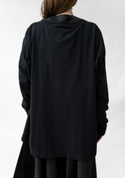 Asymmetric Drop Shoulder Long Sleeve T-Shirt - December Thieves