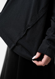 Asymmetric Drop Shoulder Long Sleeve T-Shirt - December Thieves