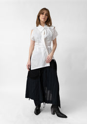 Lace Back Tie Front Sleeveless Blouse - December Thieves