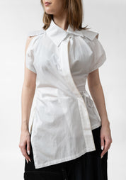 Lace Back Tie Front Sleeveless Blouse - December Thieves