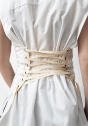 Lace Back Tie Front Sleeveless Blouse - December Thieves