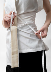 Lace Back Tie Front Sleeveless Blouse - December Thieves