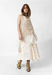 Drape Front Open Back Layered Net Top - December Thieves