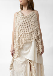 Drape Front Open Back Layered Net Top - December Thieves