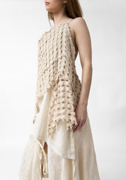 Drape Front Open Back Layered Net Top - December Thieves
