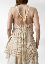 Drape Front Open Back Layered Net Top - December Thieves