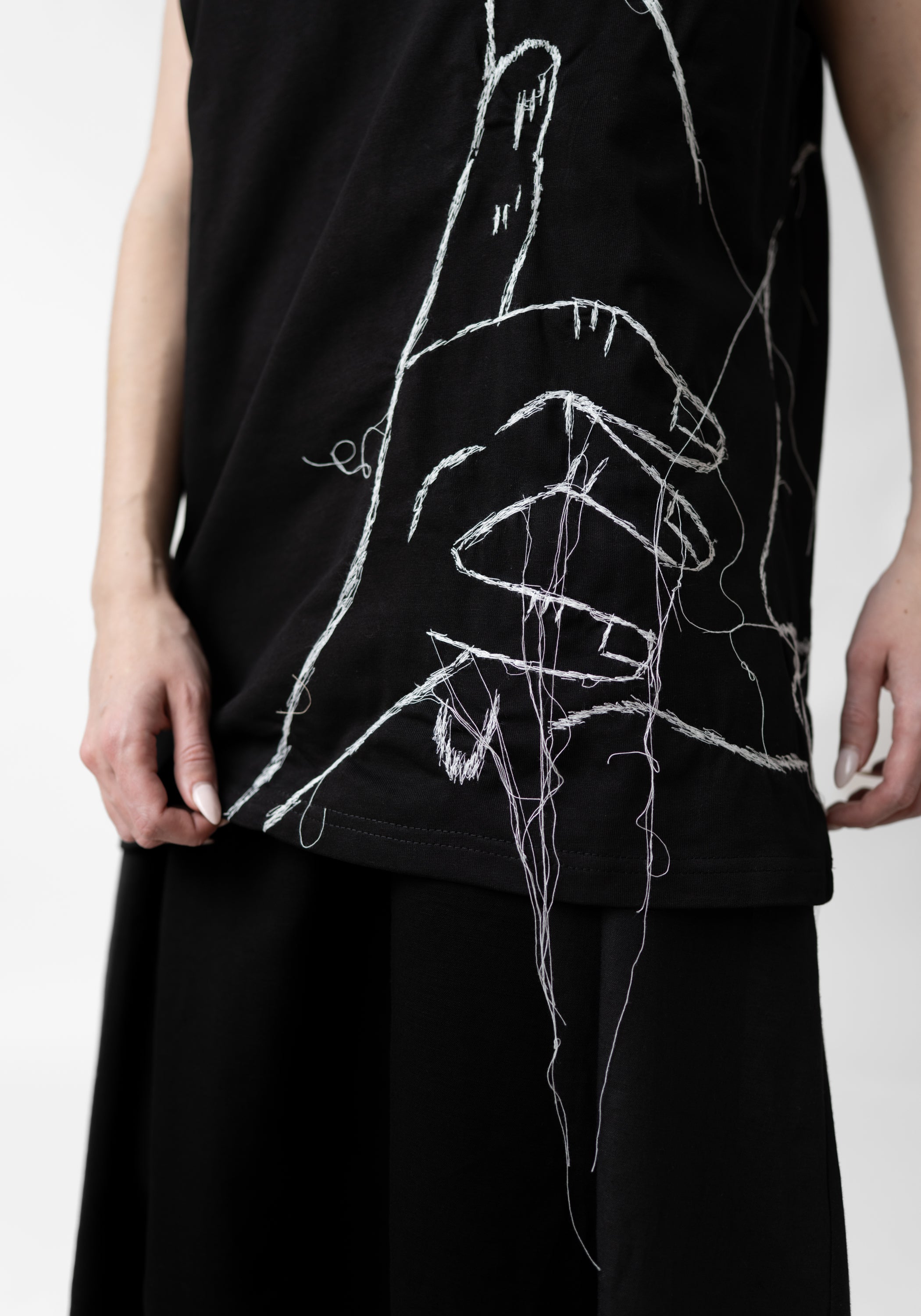 Embroidered Face Jersey Tank - December Thieves
