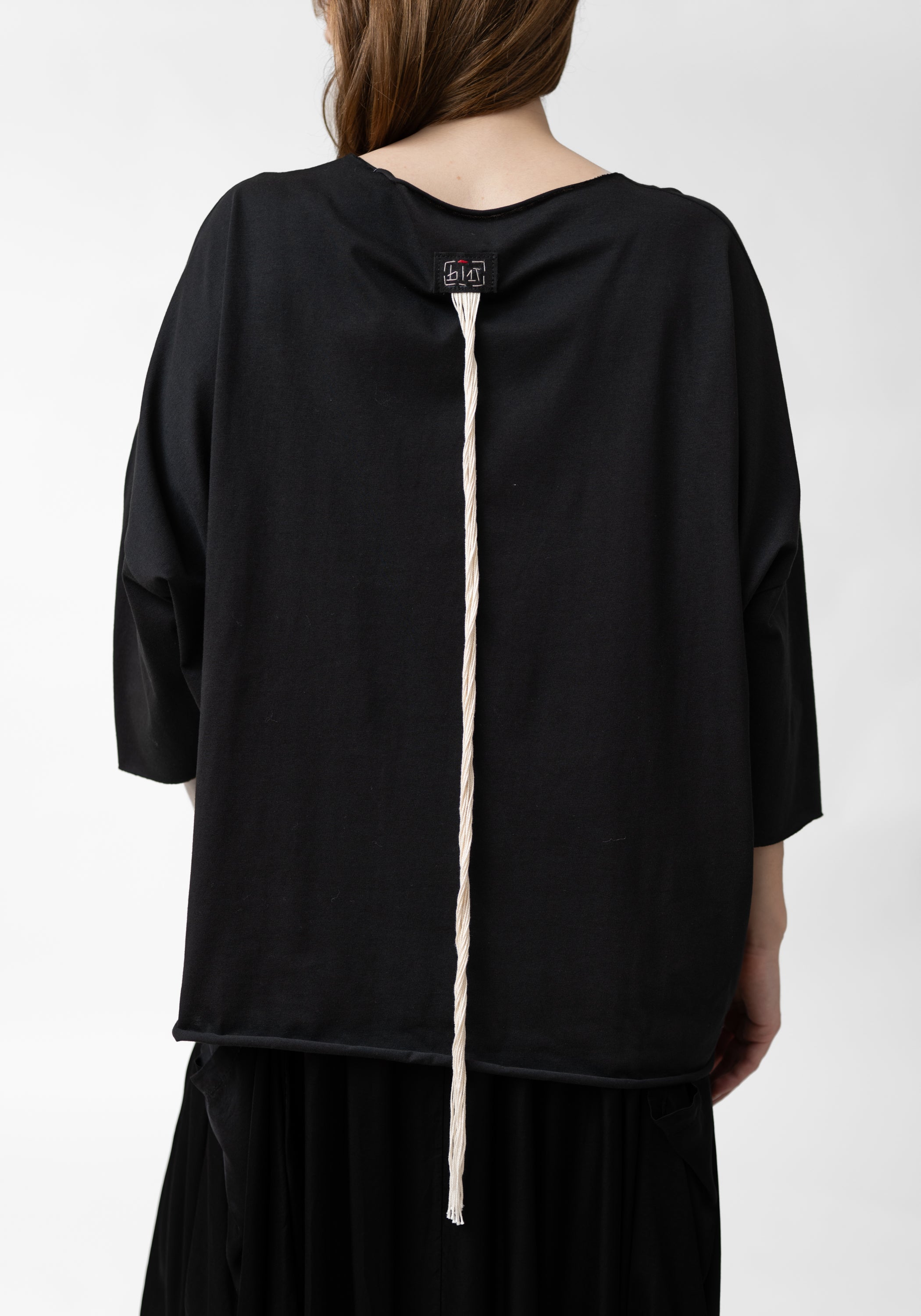 Rose Drop Shoulder Draped Embroidery T-Shirt - December Thieves