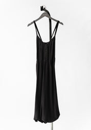 Asymmetric Strappy Button Detail Bubble Dress in INK, BLACK or STONE