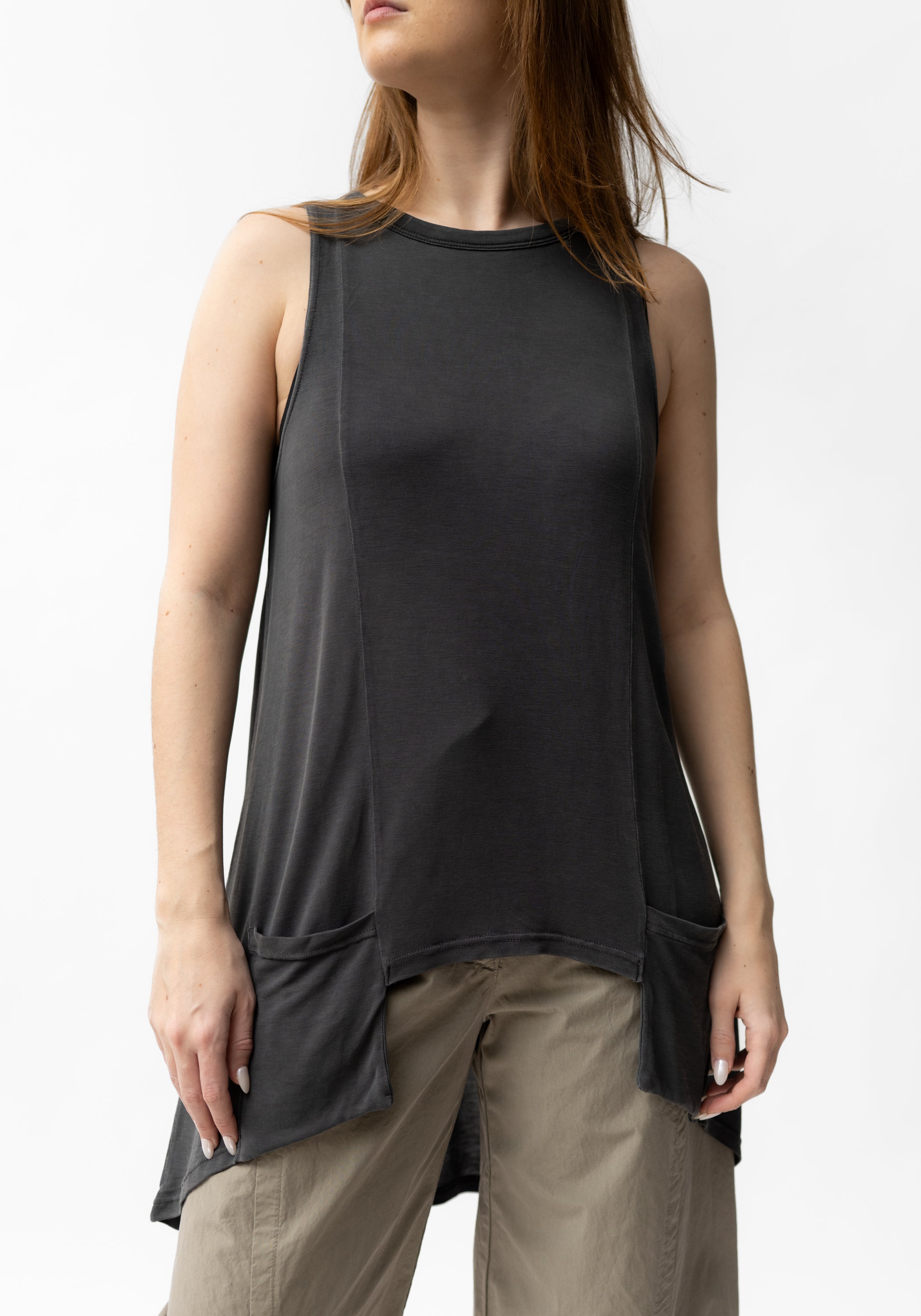 Long Asymmetric Pocket Detail Tank