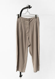 Pleat Waist Cropped Wide Leg Pants in INK, STONE and BLACK