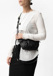 Tamiko Black Leather Crossbody/Belt Bag