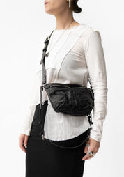 Tamiko Black Leather Crossbody/Belt Bag