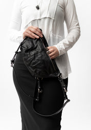 Tamiko Black Leather Crossbody/Belt Bag