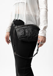 Tamiko Black Leather Crossbody/Belt Bag