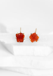14k-18k Gold Mexican Fire Opal Hook Earrings