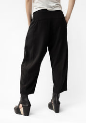 Pleat Waist Cropped Wide Leg Pants in INK, STONE and BLACK