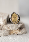 18K Gold and Sterling Silver 'Let The Poem Seduce You' Ring | TÓ GARAL