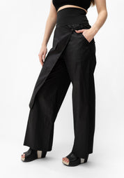 Pocket Detail Wrap Trousers