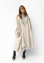 Drop Shoulder Oversized Linen Jacket