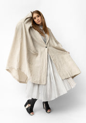 Drop Shoulder Oversized Linen Jacket