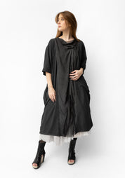 Oversized Contrast Panel Front Dress