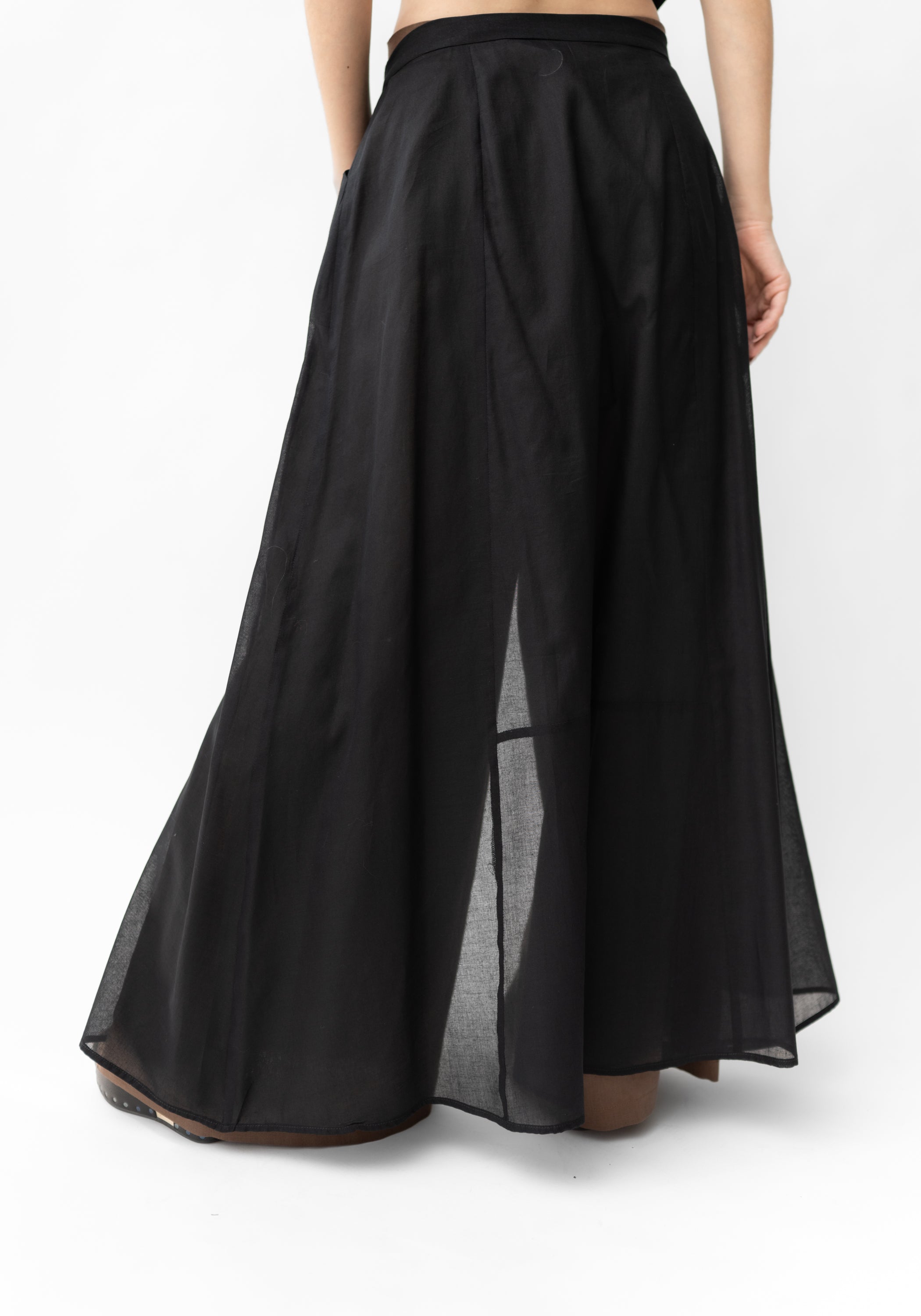 Semi-Sheer Snap Front Hesperia Overlay Skirt