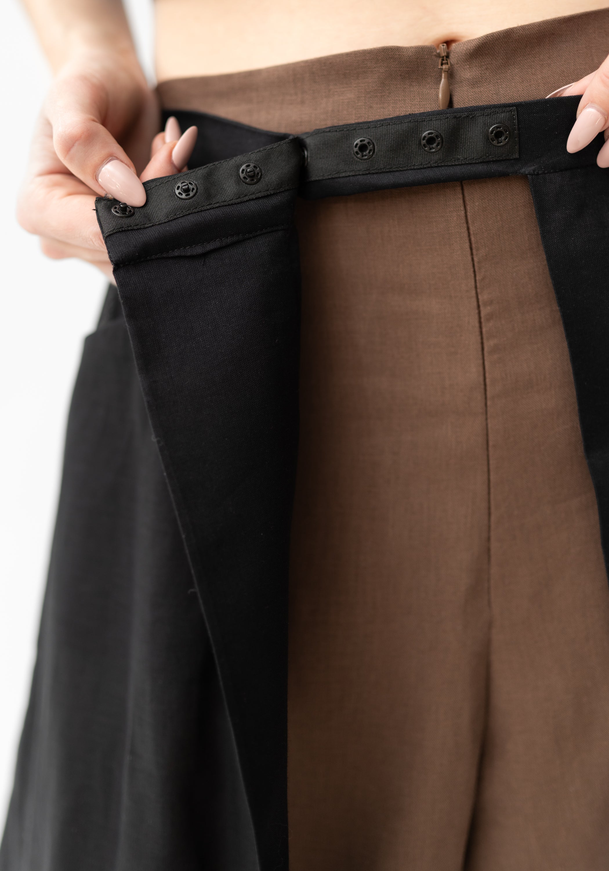 Semi-Sheer Snap Front Hesperia Overlay Skirt