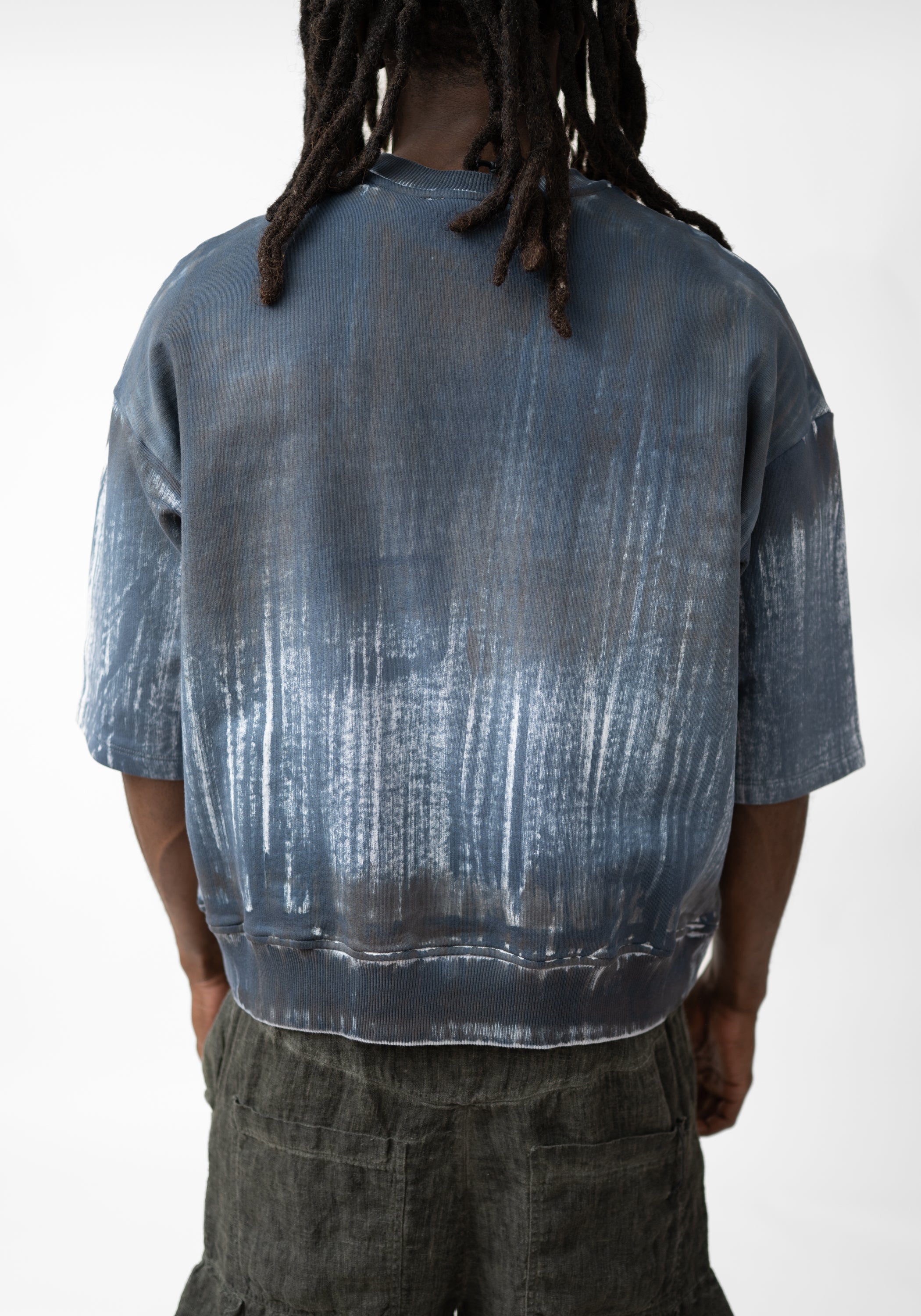 Over Dyed Crop Sleeve Pullover Sweatshirt - December Thieves
