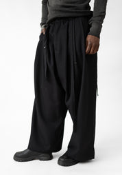 Axis Strip Detail Wide Leg Wool Pants - December Thieves
