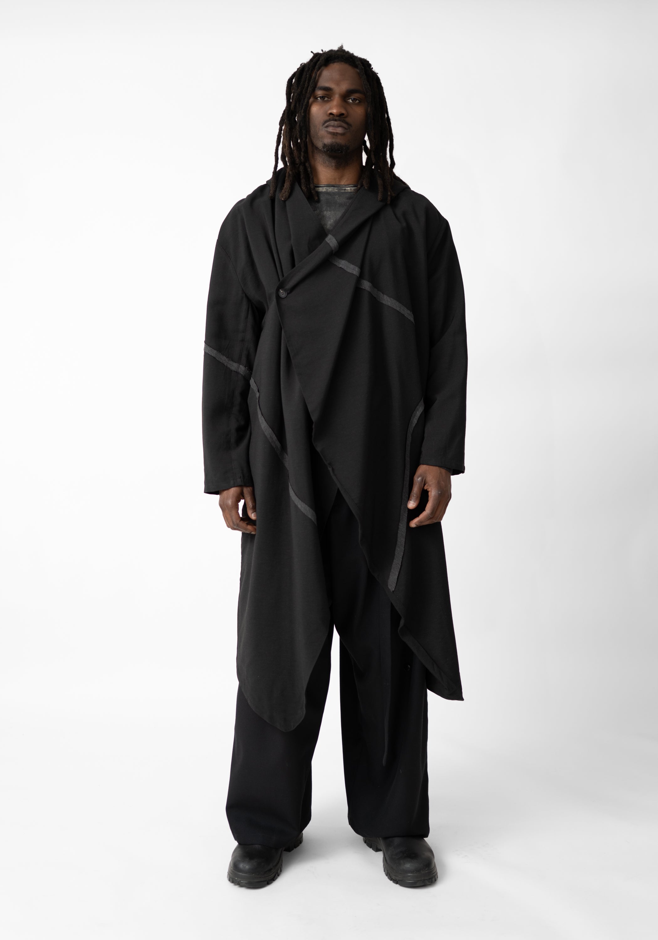 Opsis Oversized Asymmetric Paneled Coat - December Thieves