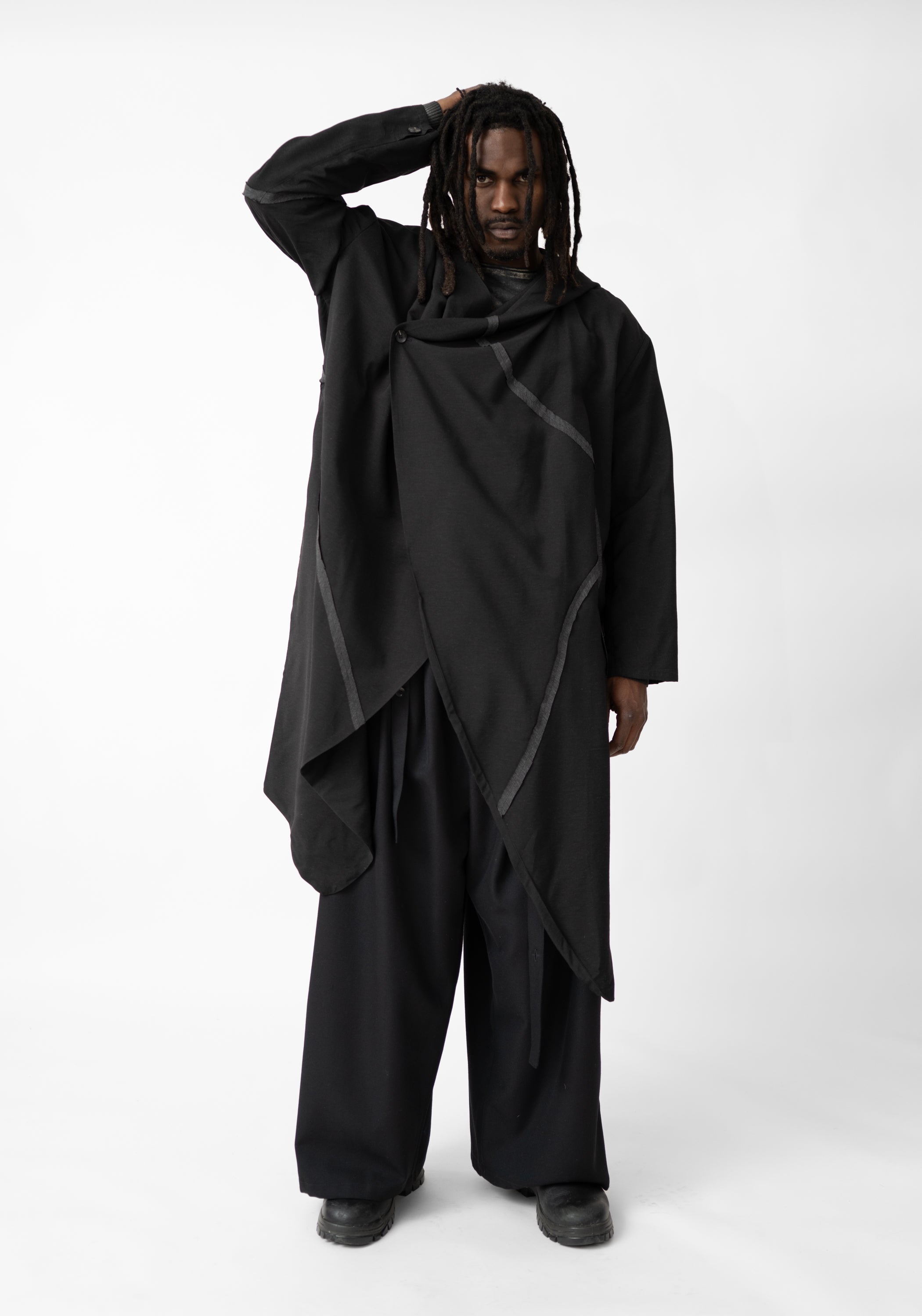 Opsis Oversized Asymmetric Paneled Coat - December Thieves