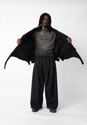 Axis Strip Detail Wide Leg Wool Pants - December Thieves