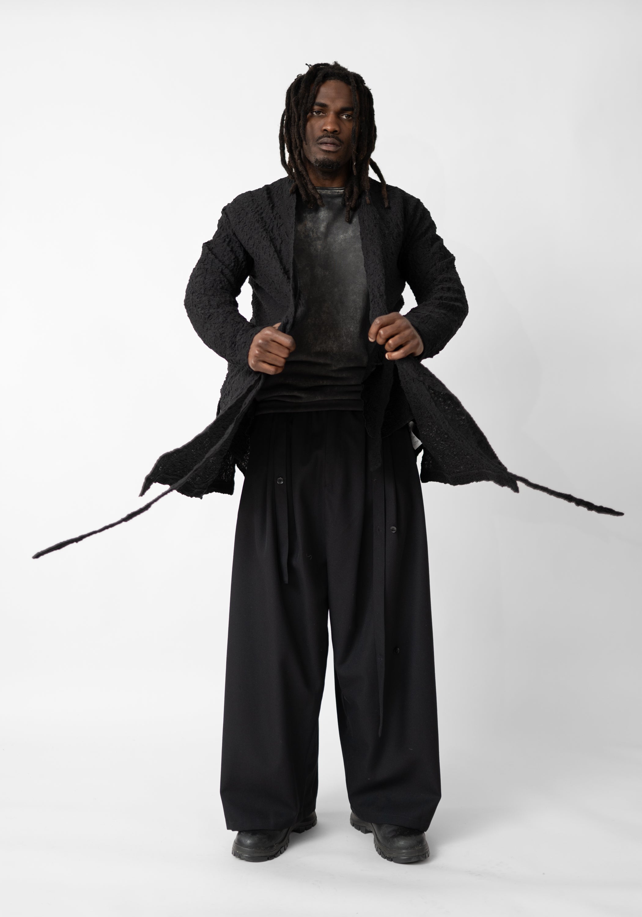Yin Samue Asymmetric Tie Front Jacket - December Thieves