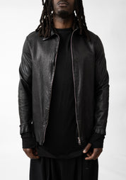 Long Washed Leather Zip Front Jacket - December Thieves