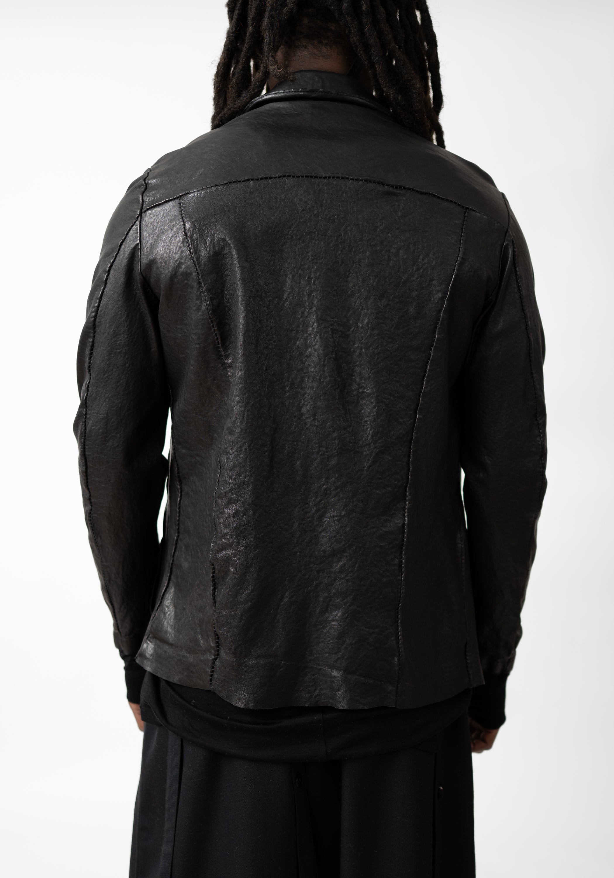 Long Washed Leather Zip Front Jacket - December Thieves