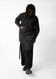 Wayn Asymmetric Paneled Button Front Shirt - December Thieves
