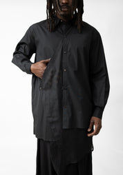 Wayn Asymmetric Paneled Button Front Shirt - December Thieves