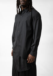 Wayn Asymmetric Paneled Button Front Shirt - December Thieves