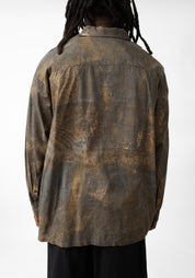 Elliot Drape Detail Wool Blend Button Front Shirt - December Thieves
