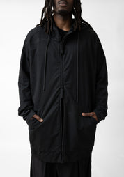 Oversized Hooded Zip Front Jersey Jacket - December Thieves
