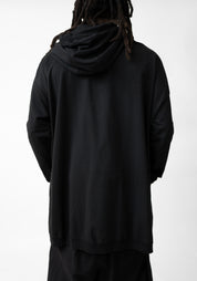 Oversized Hooded Zip Front Jersey Jacket - December Thieves