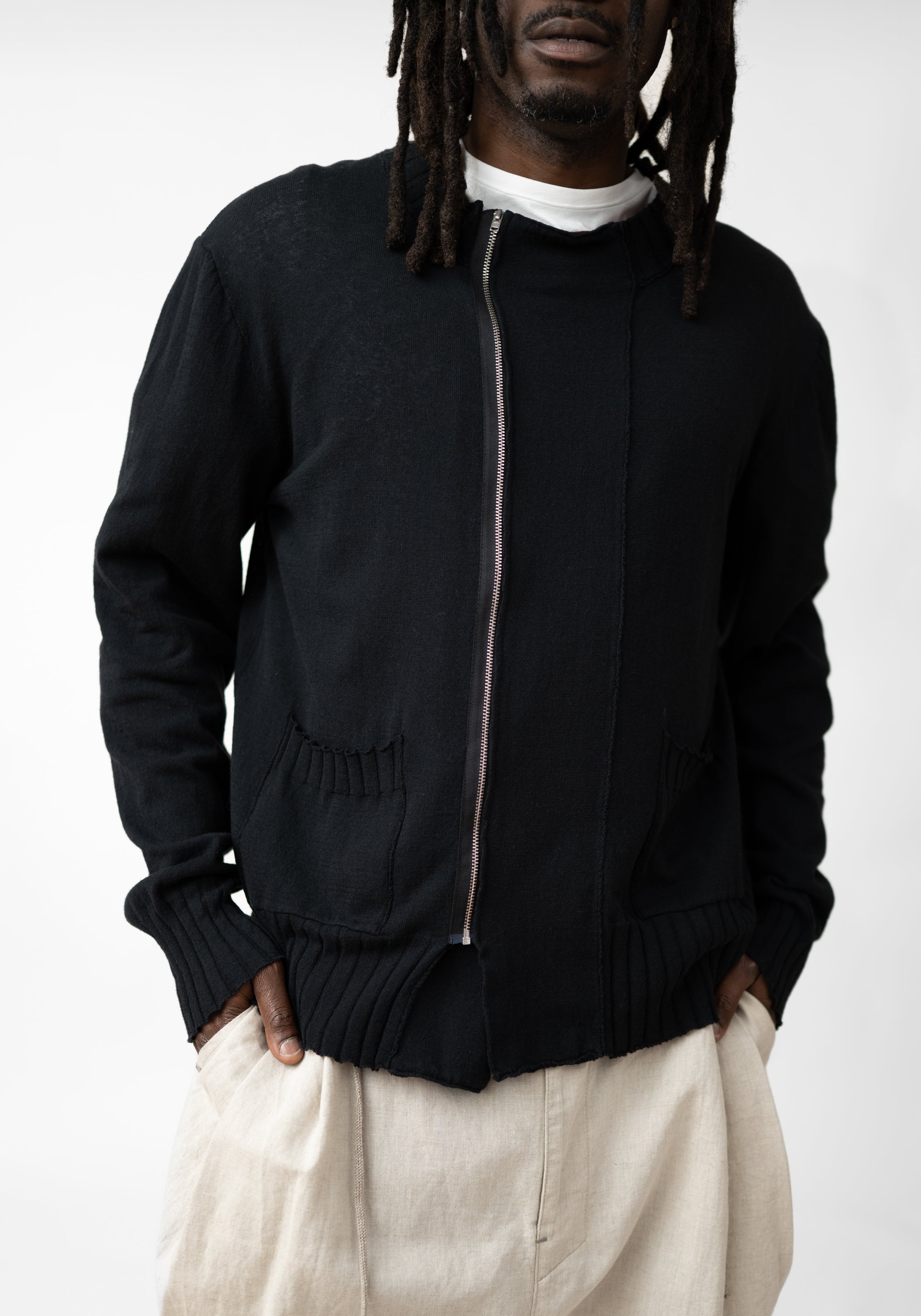 Zip Front Knit Cardigan - December Thieves
