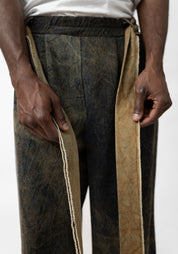 Tie Waist Overdyed Denim Pants - December Thieves