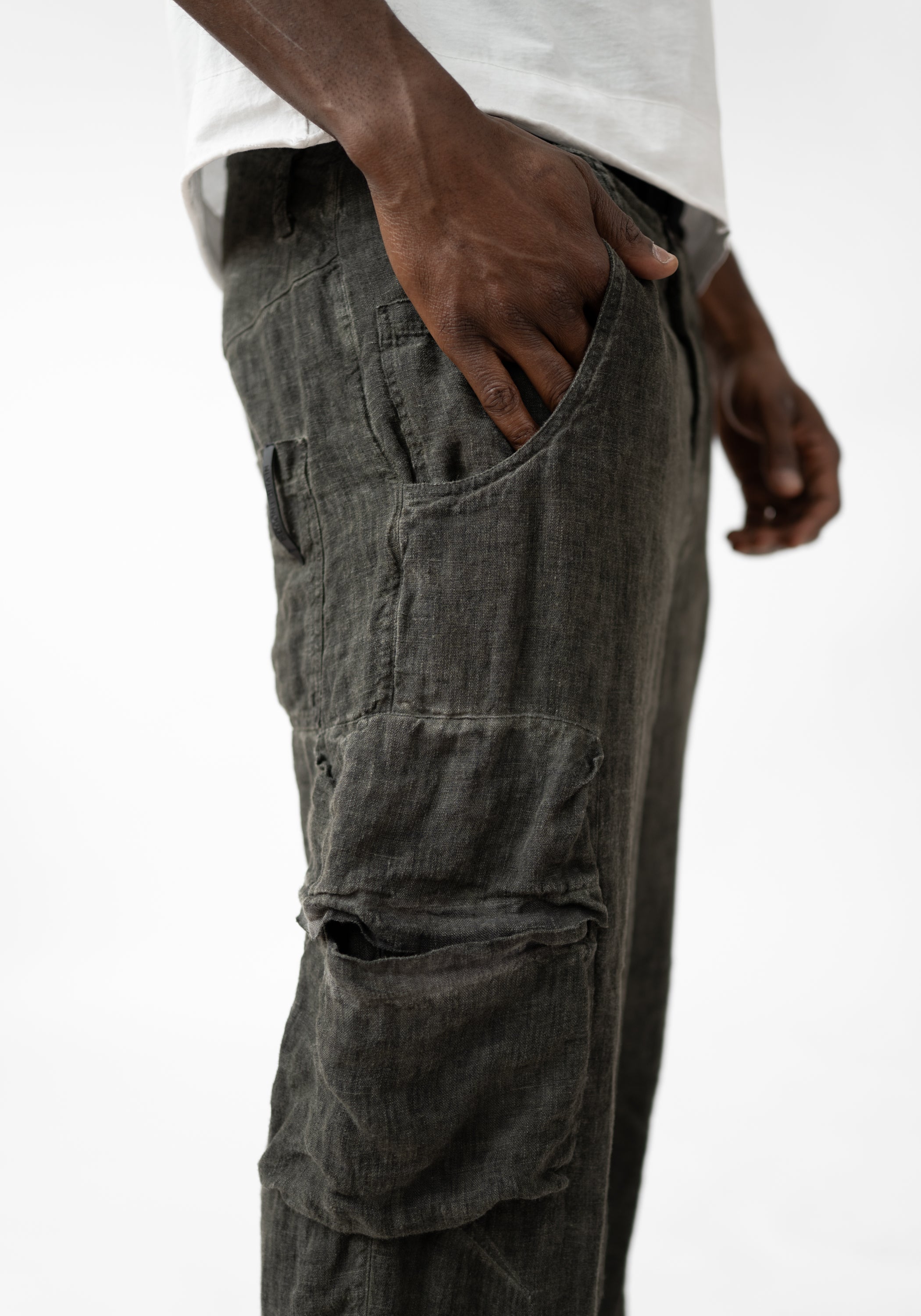 Linen Cargo Pants - December Thieves