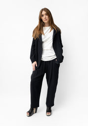 Douglas Drop Seat Layered Cotton Gauze Tapered Leg Pants