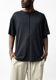 Linen Blend Seam Detail T-Shirt